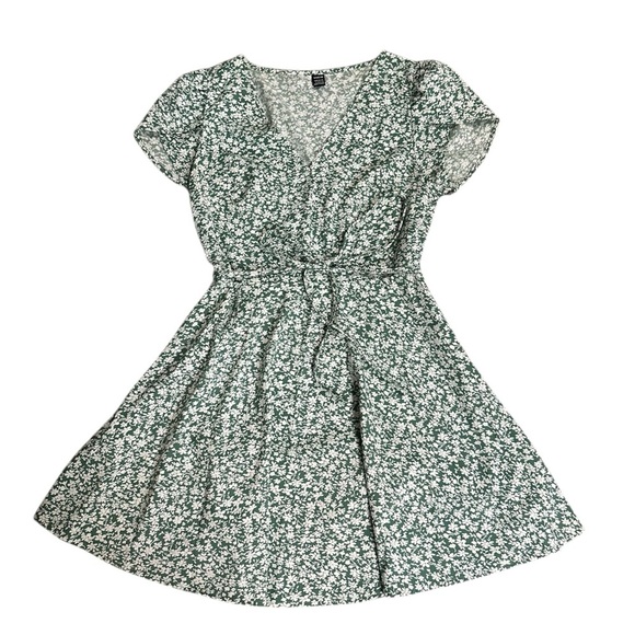 SHEIN Womens Floral Green and White A-Line Sundress NEW without tags - Picture 3 of 9